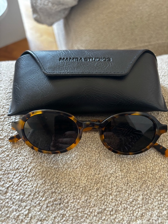 mamba studios Accessories - Mamba Studios Tortoiseshell Oval Sunglasses - Brown/Black Lenses